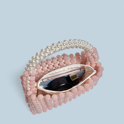 Waxberry Pearl Ball Handmade Beaded Handbag