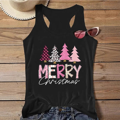 Women's Independence Day Printed Christmas Print Tank Top