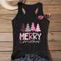 Women's Independence Day Printed Christmas Print Tank Top