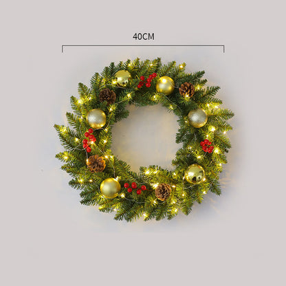 Christmas wreath rattan 30/40/50/60cm Christmas decoration wreath door hanging scene
